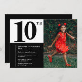 Photo Invitations à 10e anniversaire Elegant Chic (Devant / Derrière)