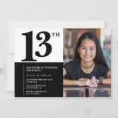 Photo Invitations à 13e anniversaire Elegant Chic (Devant)