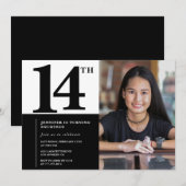 Photo Invitations à 14e anniversaire Elegant Chic (Devant / Derrière)