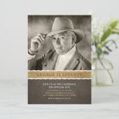 Photo Invitations d'anniversaire de la 70e fête (Debout devant)