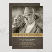 Photo Invitations d'anniversaire de la 70e fête (Devant / Derrière)
