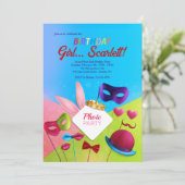 Photo Invitations de fête d'anniversaire (Debout devant)