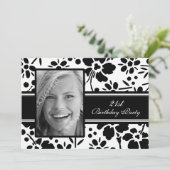 Photo Invitations de fête d'anniversaire 21st (Debout devant)