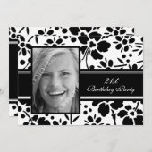 Photo Invitations de fête d'anniversaire 21st (Devant / Derrière)