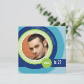 PHOTO INVITATIONS DE L'ANNIVERSAIRE :: circulaire  (Debout devant)