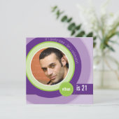 PHOTO INVITATIONS DE L'ANNIVERSAIRE :: circulaire  (Debout devant)