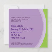 PHOTO INVITATIONS DE L'ANNIVERSAIRE :: circulaire  (Dos)