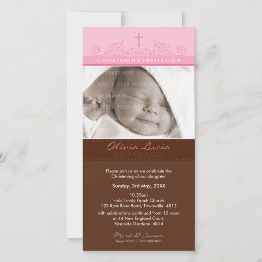PHOTO INVITATIONS DE NOËL :: élégant 7 (Devant)