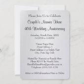 Photo, Invitations personnalisées pour le 40e anni (Dos)