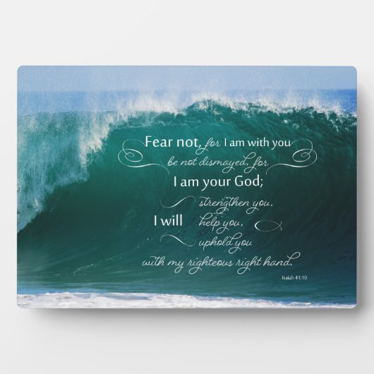 Photo Isaïe 41 10 Bible Verse Easel Plaque (Devant)