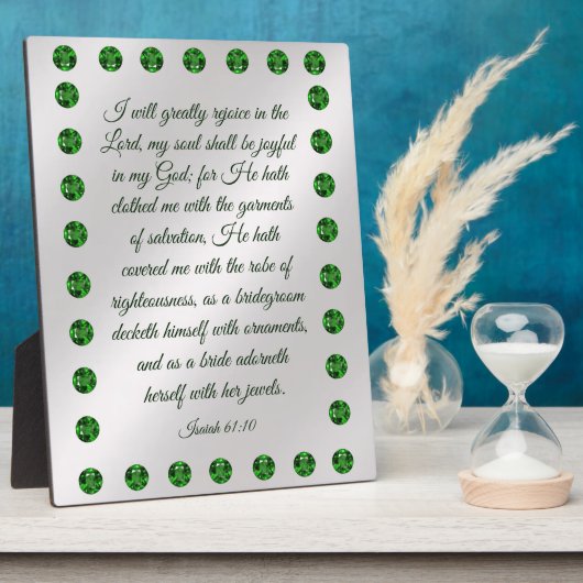 Photo Isaïe 61:10 Plaque (Côté)