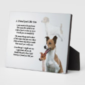 Photo Jack Russell Chien Ami Poème Plaque (Côté)