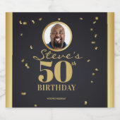 Photo Jalon Anniversaire Bière Étiquettes (Étiquettes simples)