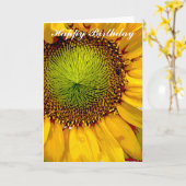 PHOTO JAUNE DE SUNFLOWER FLORAL HEUREUSE CARTE D'A (Fleur jaune)