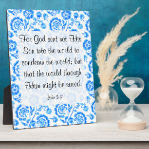 Photo Jean 3:17 Plaque