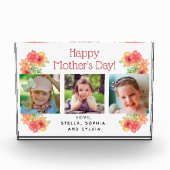 Photo Joyeuse Fleurs de la Fête des Mères 3 Photos Bloc (Devant)