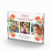 Photo Joyeuse Fleurs de la Fête des Mères 3 Photos Bloc (Droite)