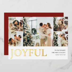 Photo Joyeuse Simple Foil Carte de vacances
