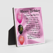 Photo Joyeux Anniversaire maman Poem Plaque (Recto)