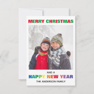 Photo Joyeux Noël Arc-en-ciel - Carte de Noël 3x5
