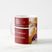 Photo Joyeux Noël Grand-parents Mug (Devant gauche)