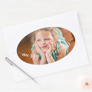 Photo Joyeux Stickers Ovaux de Noël