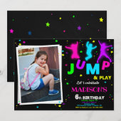 Photo Jump invitation anniversaire Bounce invitati (Devant / Derrière)