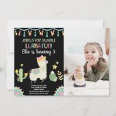 Photo Jump Llama Invitations d'anniversaire (Devant)