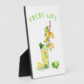 Photo Jus de citron Boisson fraîche Lemonade Plaque d'ét (Côté)