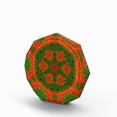 Photo Kaleidoscope orange et vert Bloc octogonal (Droite)