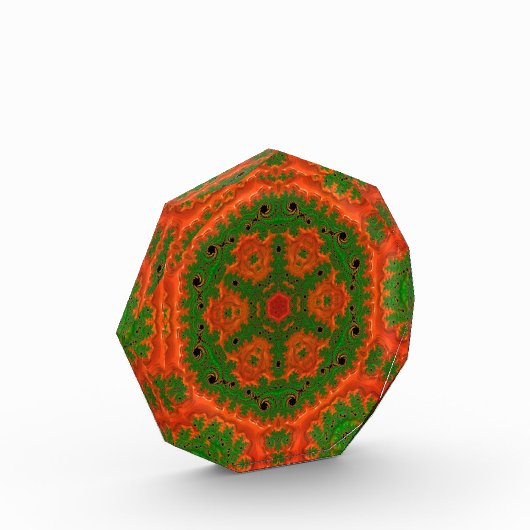 Photo Kaleidoscope orange et vert Bloc octogonal (Gauche)