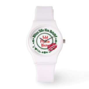 PHOTO Kiss Ik ben Iers - Green Circle Kiss Mark Horloge