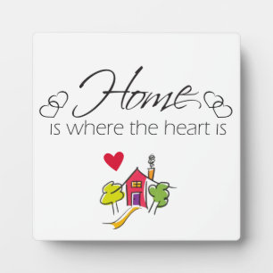 Photo La Maison Est Là Où Le Coeur Est Plaque
