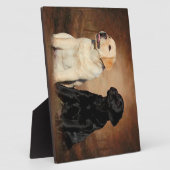 Photo Labrador Récupérer Plaque avec de l'Easel (Côté)