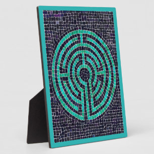 Photo LABYRINTH III Plaque 8x10 avec chevalet - Turquois