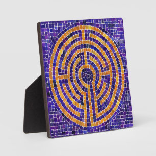 Photo LABYRINTH MOSAIC 5.25 Plaque Carré avec Easel