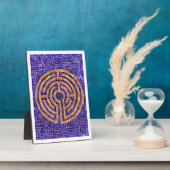 Photo LABYRINTH MOSAIC 5x7 Plaque avec Easel - Blanc (Côté)