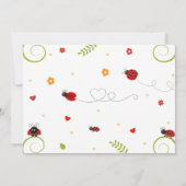 Photo ladybug 1ère invitation anniversaire fille a (Dos)