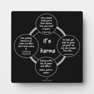 Photo Le karma... Plaque