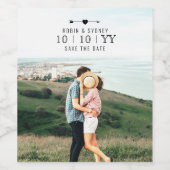 Photo légère | Enregistrer La Date | Étiquette de  (Étiquettes simples)