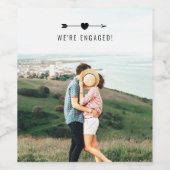 Photo légère | FAIRE-PART FIANÇAILLES | Étiquette (Étiquettes simples)