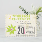 Photo Lime Stylisé Daisy Wedding Invitations (Debout devant)