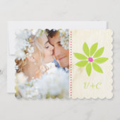 Photo Lime Stylisé Daisy Wedding Invitations (Dos)