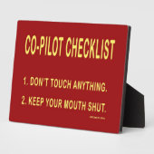 Photo Liste de vérification du copilote : Maison: Plaque (Côté)
