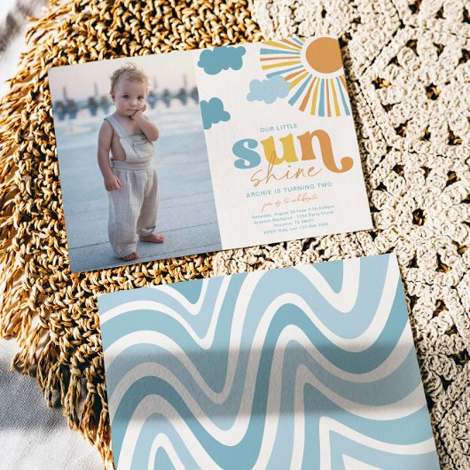 Photo Little Sunshine Invitation Anniversaire
