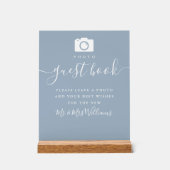 Photo Livre d'invité Dusty Blue Signature Script (Recto)