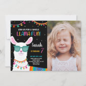 Photo Llama Fun Llama Invitations Anniversaire (Devant)