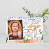 Photo Llama invitation anniversaire Alpaca invitat (Debout devant)
