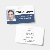 Photo Logo Employee Blue Badge (Voor- en achterkant)