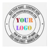 Photo Logo personnalisé et texte commercial Cube promoti (Droite)